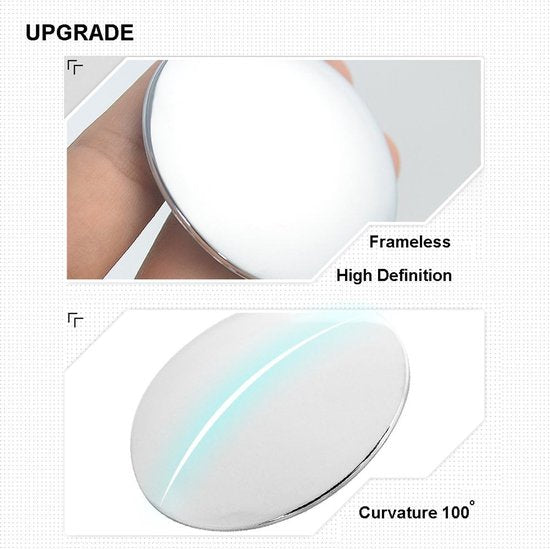 Round frameless 360 degree blind spot mirrors — view 3