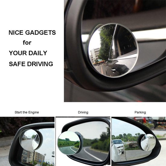 Round frameless 360 degree blind spot mirrors — view 4