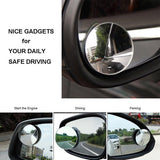 Round frameless 360 degree blind spot mirrors — view 4