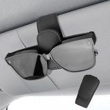 Black magnetic sun visor sunglasses holder — view 2