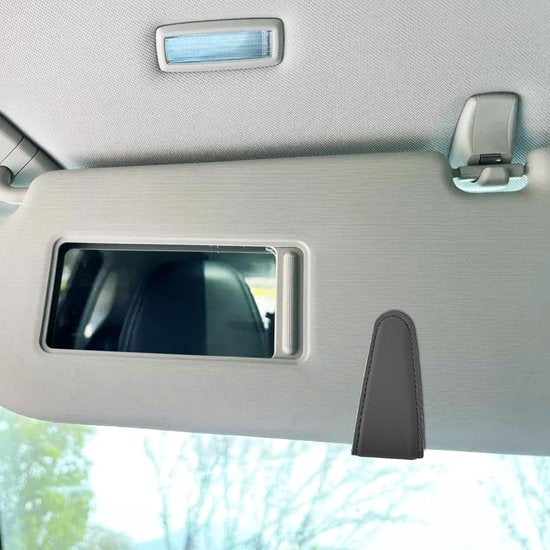 Black magnetic sun visor sunglasses holder — view 4
