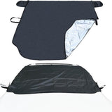 Black 147x90cm winter windscreen cover — view 2