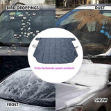Black 147x90cm winter windscreen cover — view 3