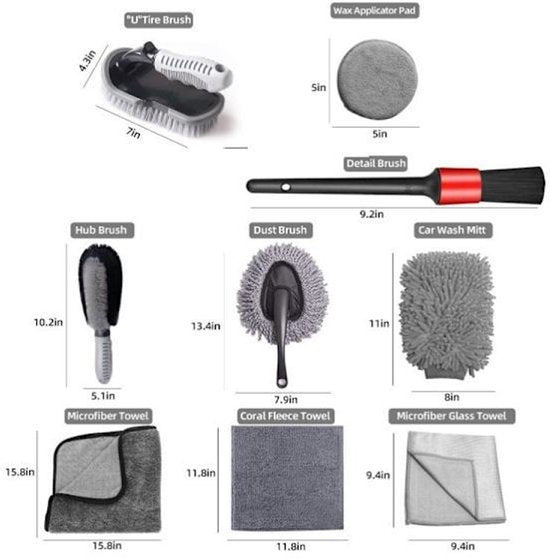 10 piece car wash and polishing set — view 3