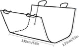 Waterproof pet car backseat cover black — view 6