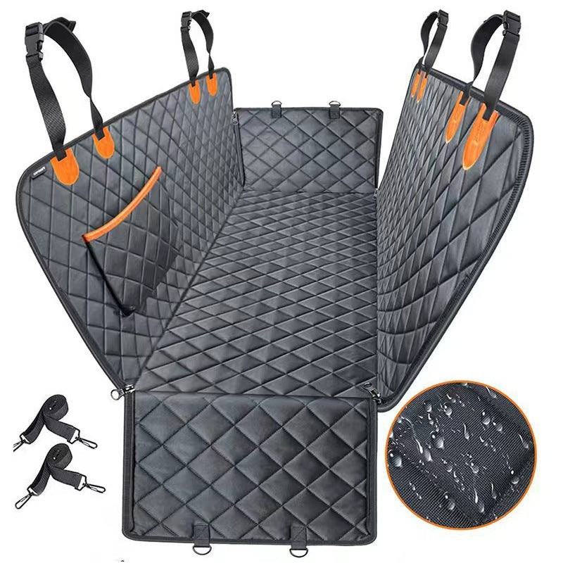 Dog car back seat protective mat — view 2