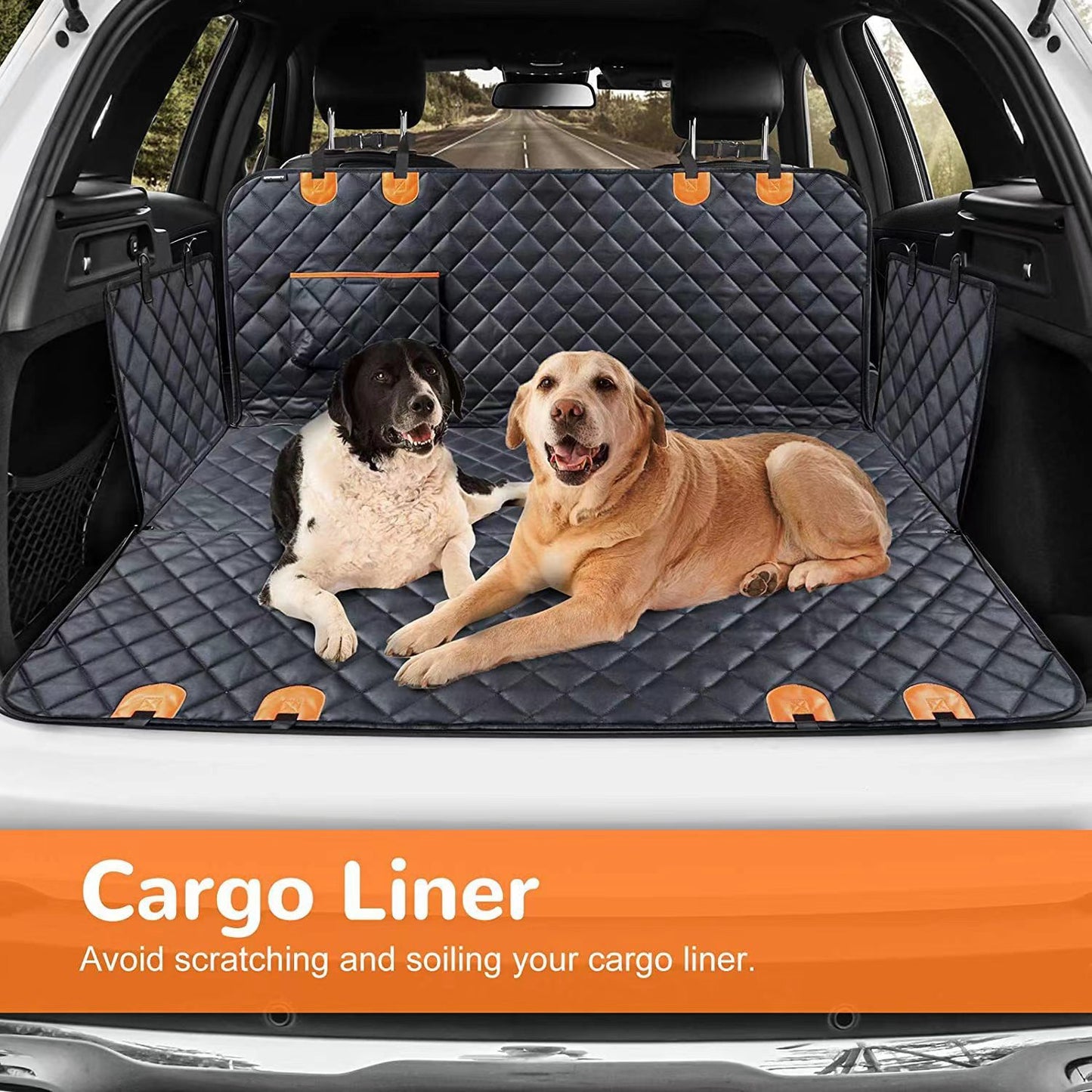 Dog car back seat protective mat — view 4