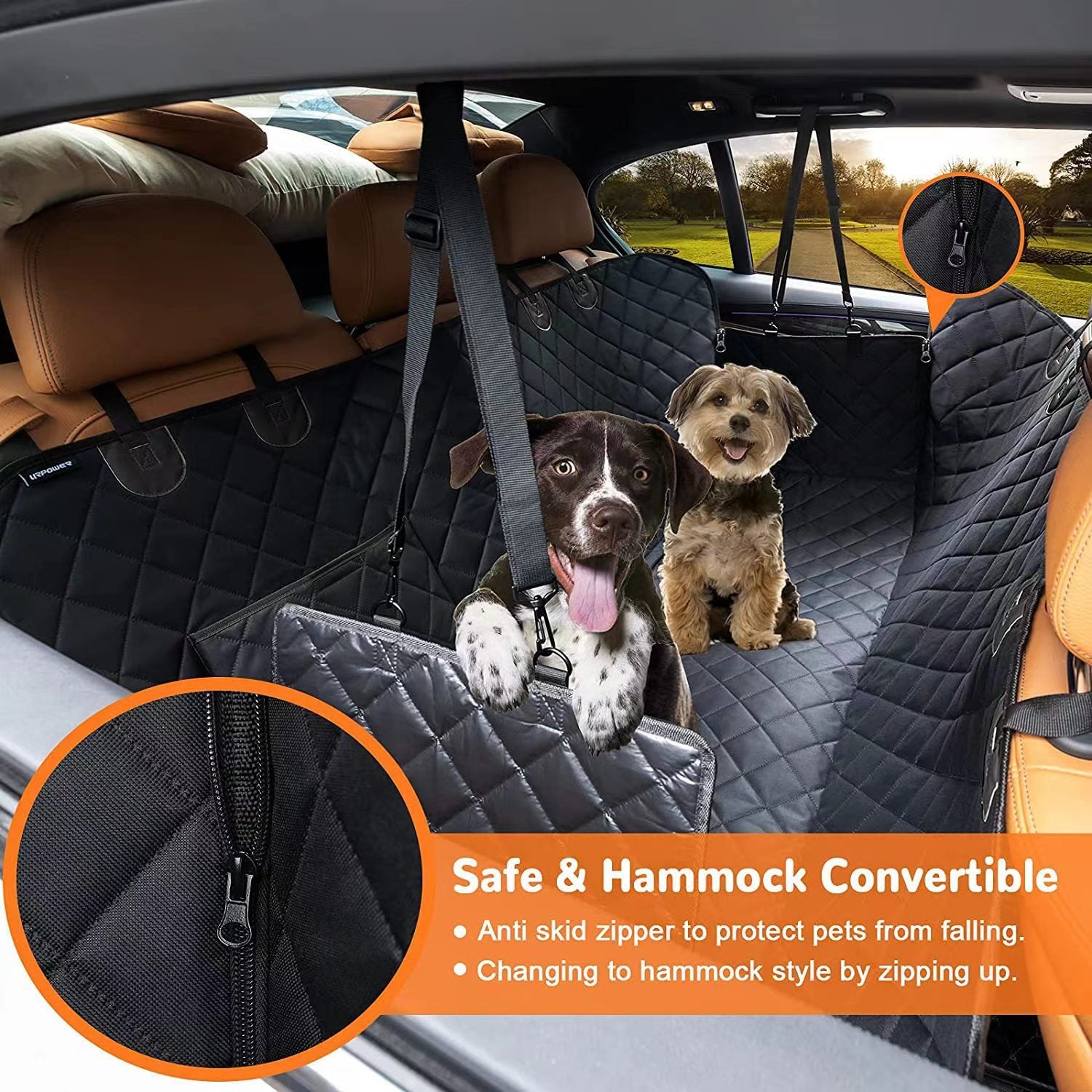 Dog car back seat protective mat — view 5
