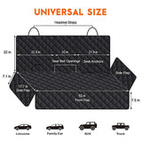 Waterproof dog car back seat cover black — view 4