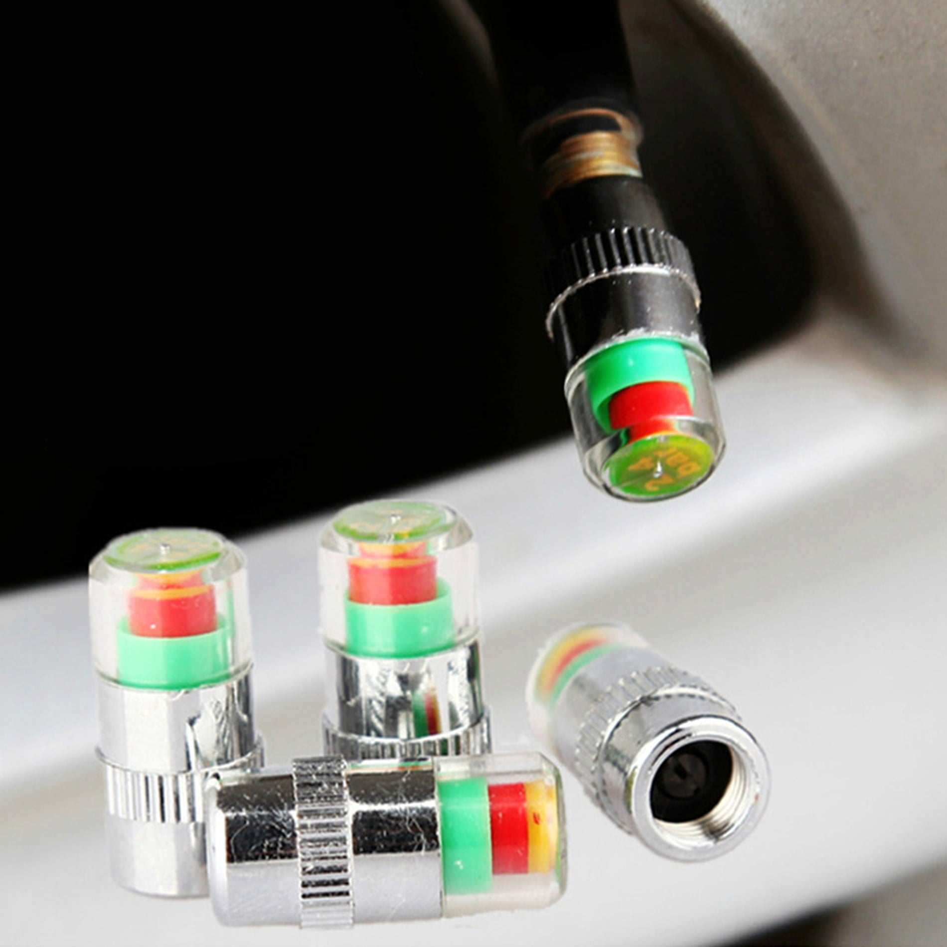 4pcs Car Tyre Pressure Monitor Gauge — view 7
