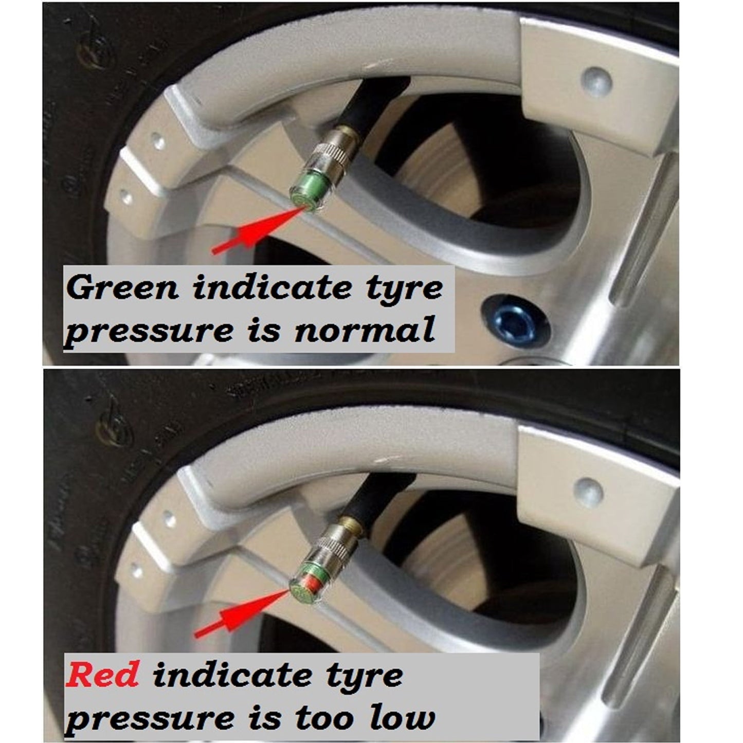 4pcs Car Tyre Pressure Monitor Gauge — view 8