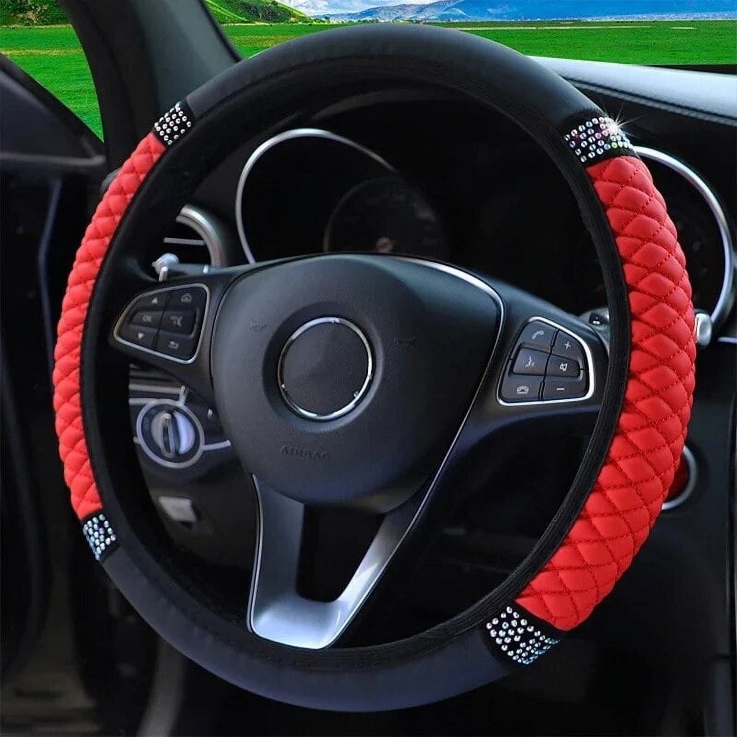 Universal Car Steering Wheel Cover 37-38cm — view 4