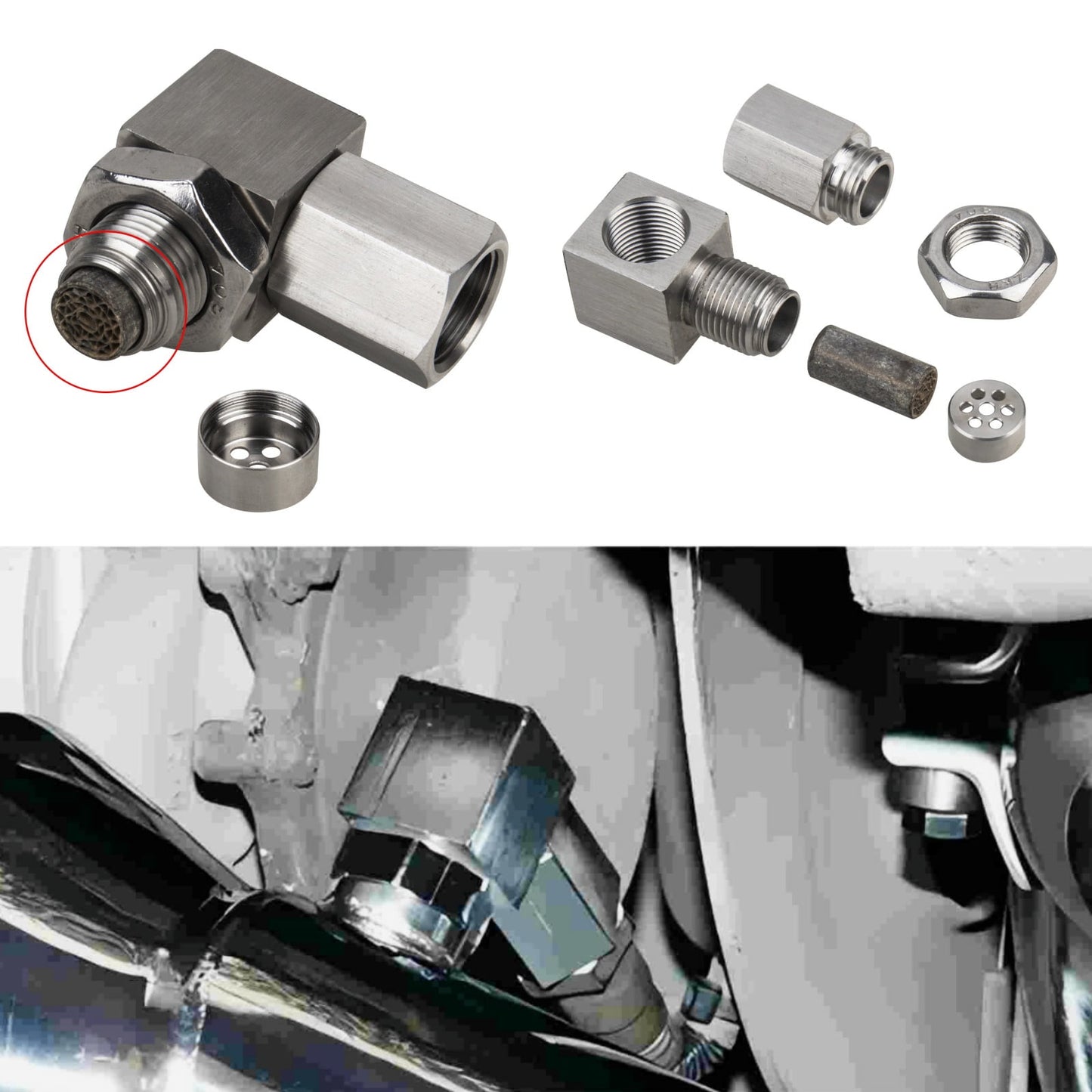 90 Degree Detachable Mini-catalytic Converter Sensor — view 4