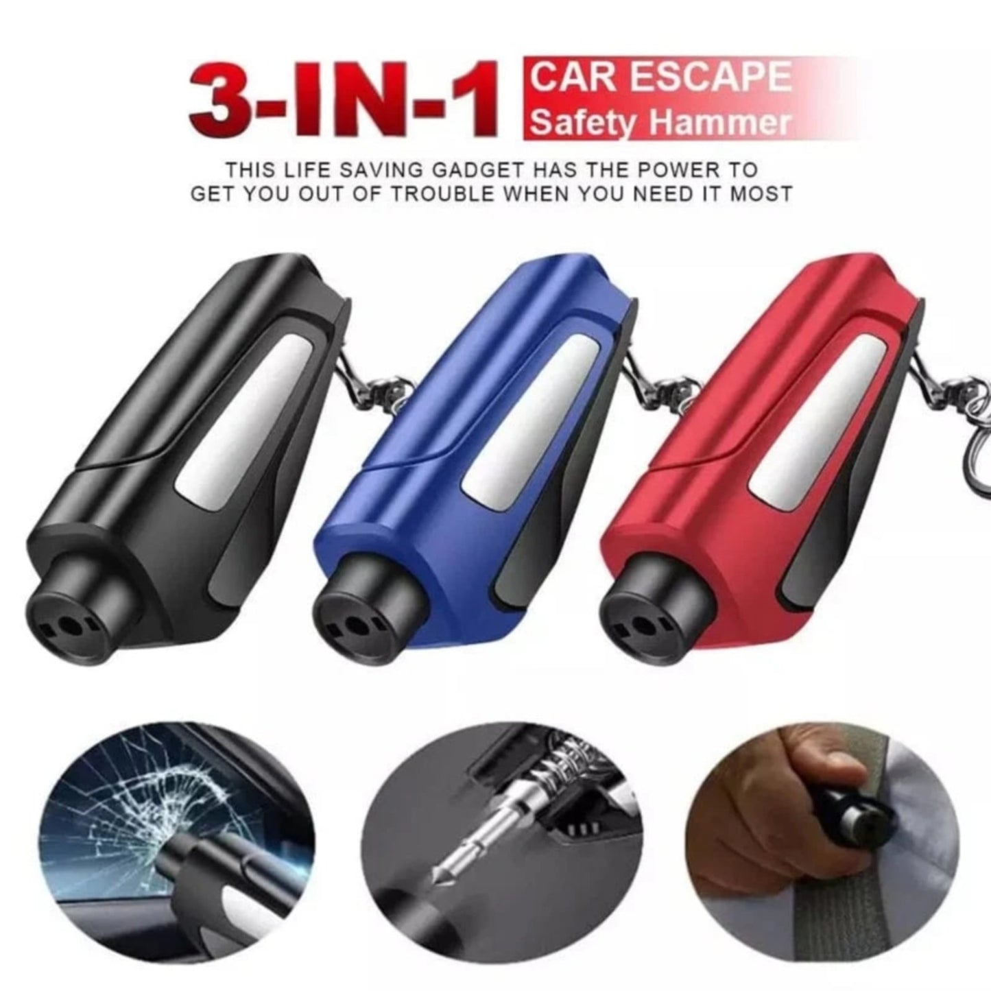 3-In-1 Car Window Glass Breaker JWDX — view 5