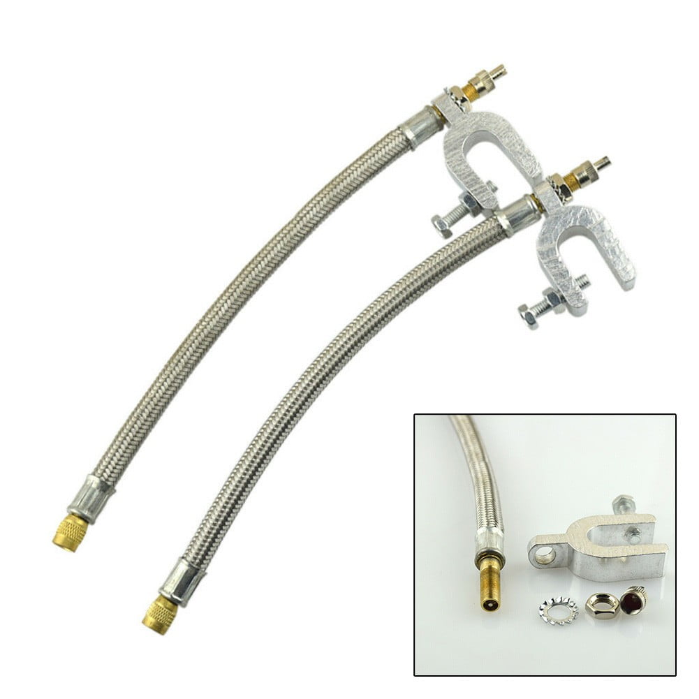 Dual wheel valve stem extender — view 7