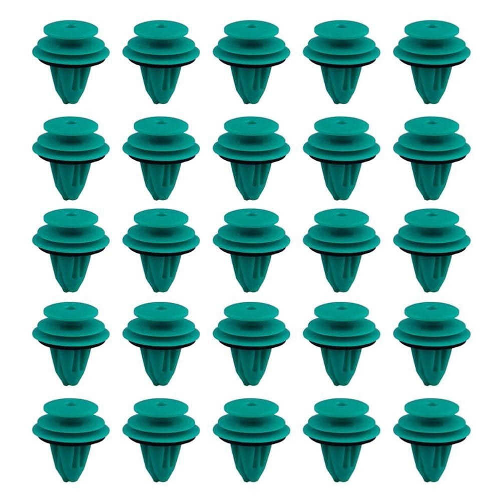 25Pcs Auto Fastener Car Clips Green — view 2