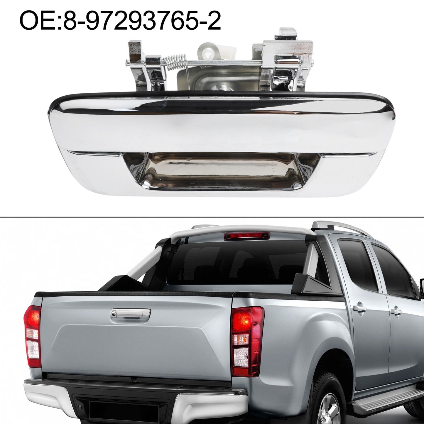 Chrome Rear Tailgate Handle For Isuzu — view 2