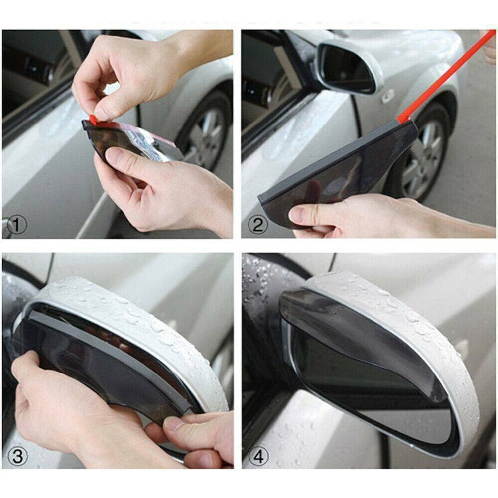 Car side mirror rain visor guard — view 5