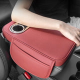 Car armrest cushion with cup holders — view 4