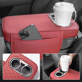 Car armrest cushion with cup holders — view 5