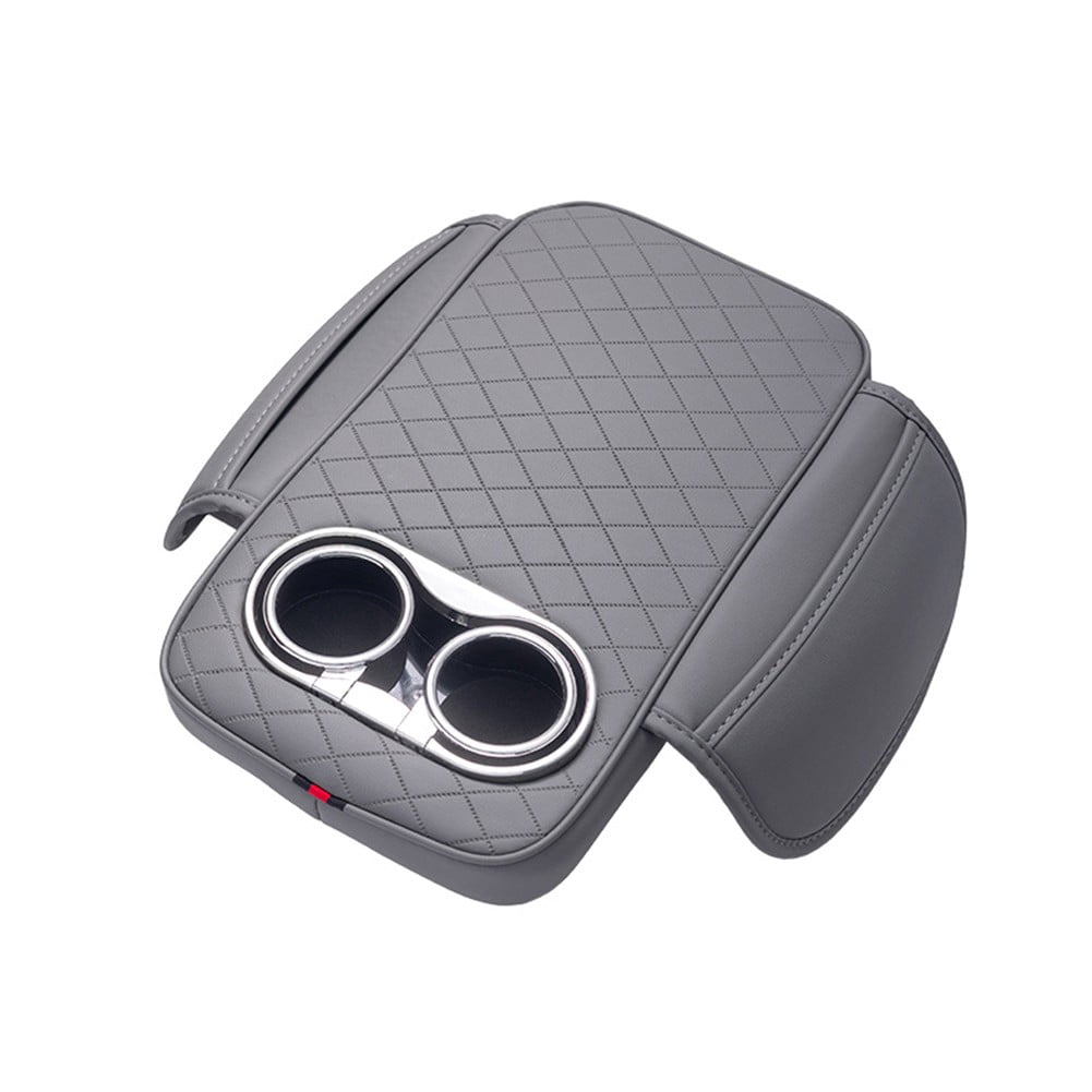 Car armrest cushion with cup holders — view 8