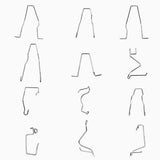 Headlight bulb retaining clips 12 piece — view 2