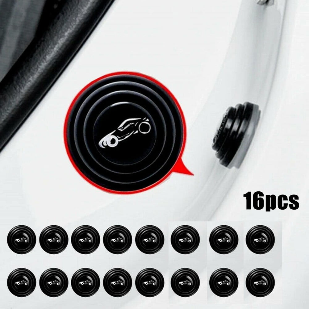 16Pcs Black Silicone Car Door Shock — view 2