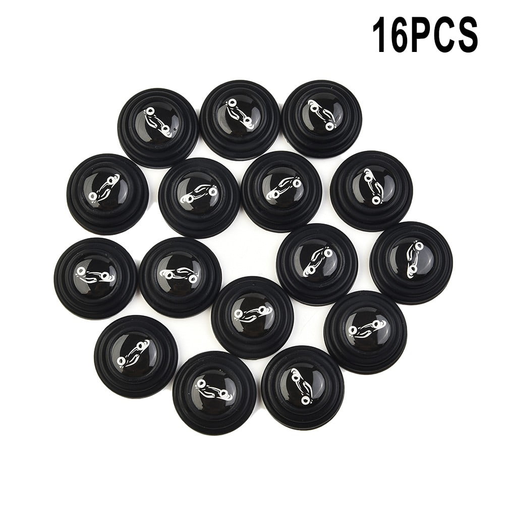 16Pcs Black Silicone Car Door Shock — view 11
