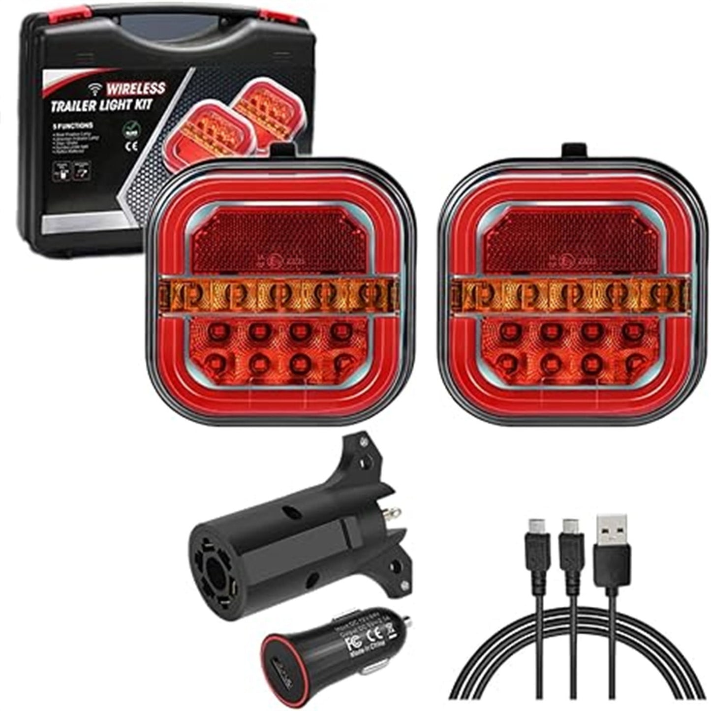 Wireless LED boat trailer tail lights — view 3