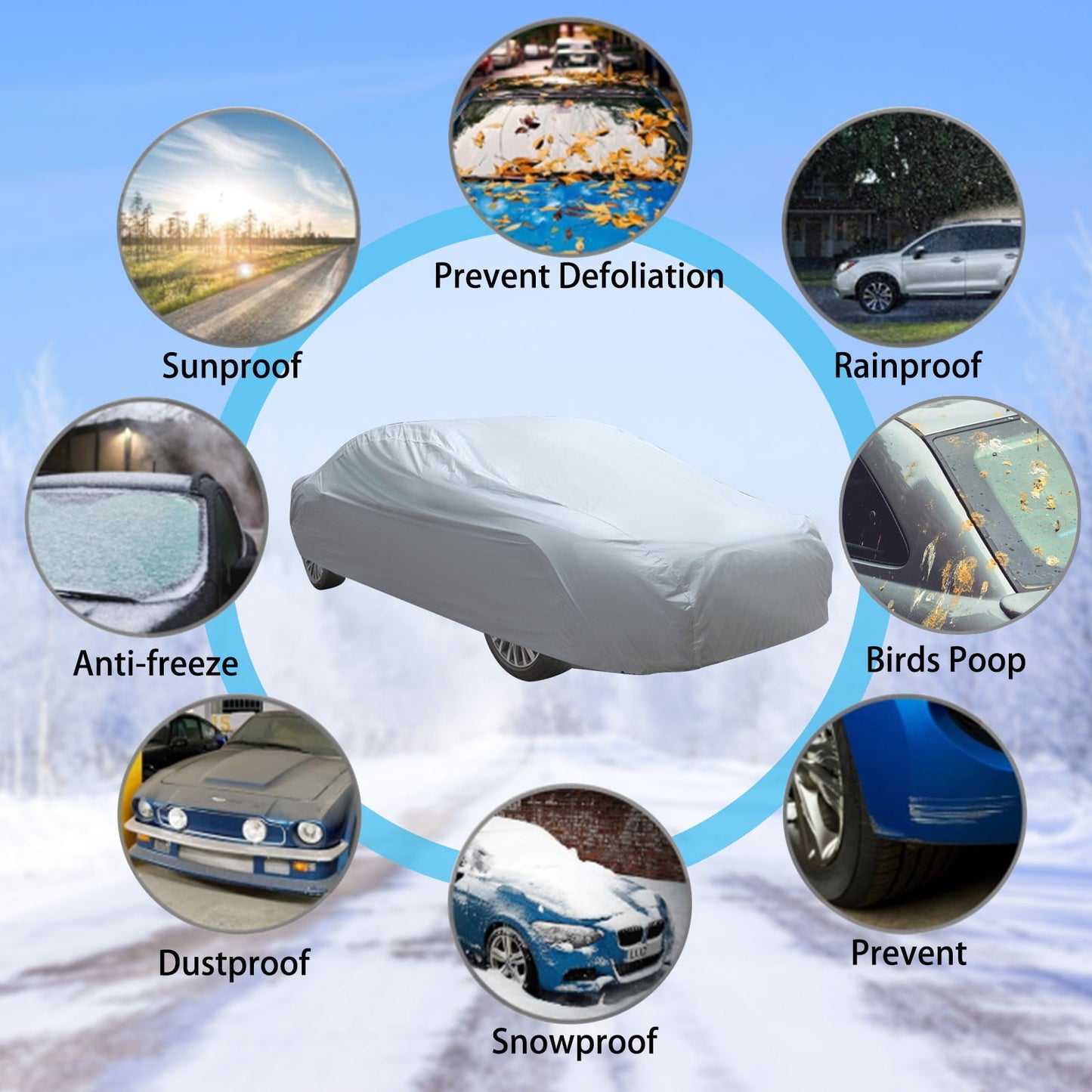 Universal fit all-weather car cover — view 5