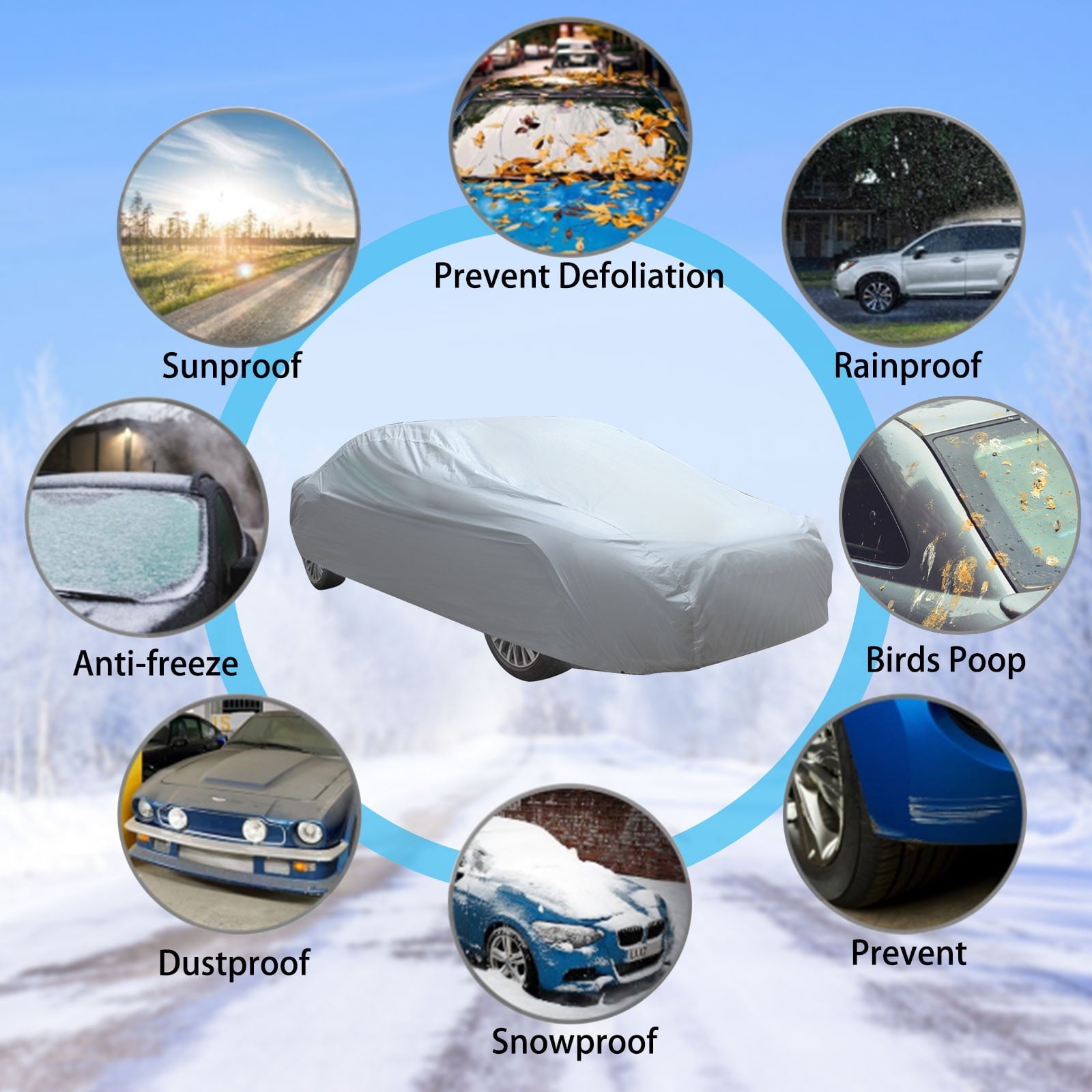 Universal fit all-weather car cover — view 5