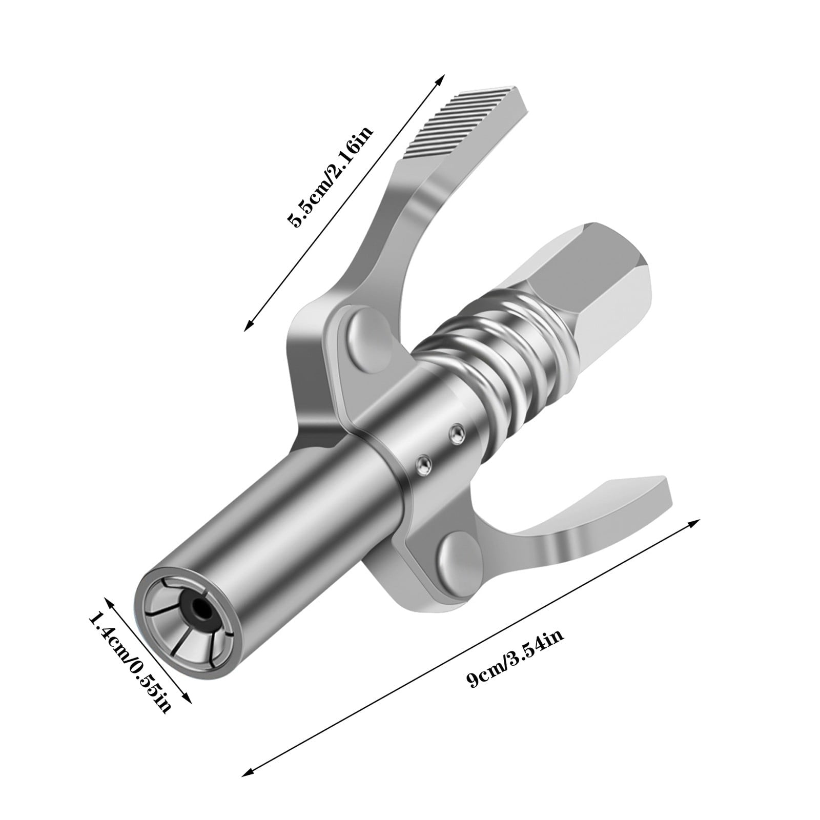 Quick release grease gun coupler — view 4