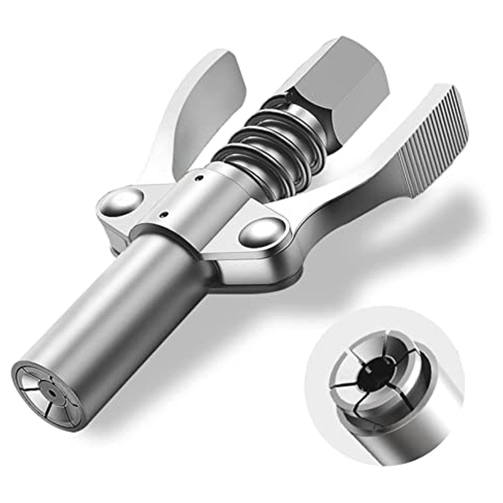 Quick release grease gun coupler — view 5