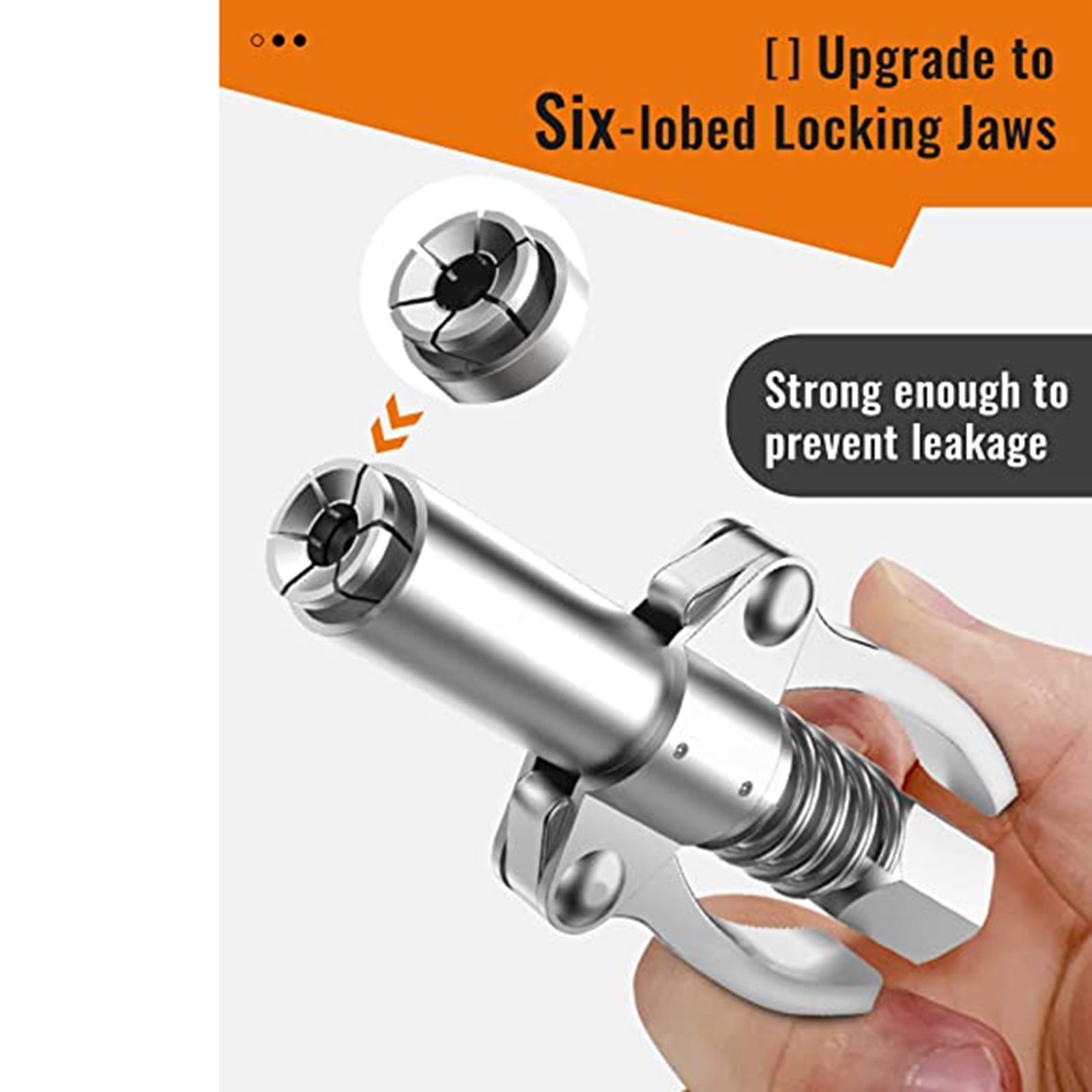 Quick release grease gun coupler — view 7