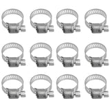 12 pcs stainless steel hose clamps — view 2