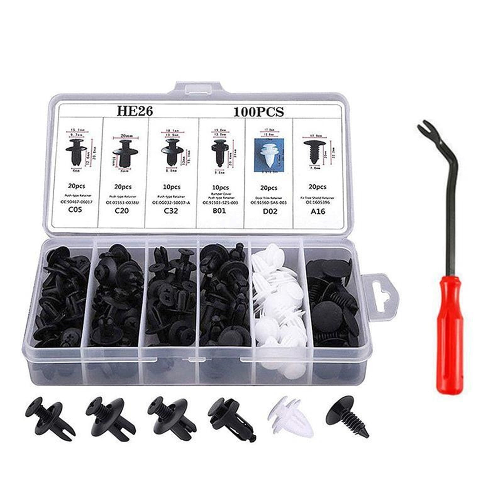 100-piece car fastener clip set — view 2