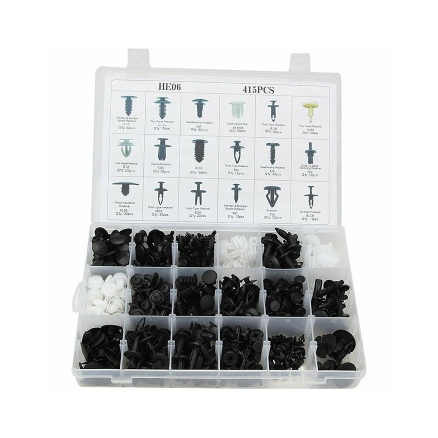 100-piece car fastener clip set — view 4