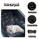 Black waterproof dog car seat cover — view 3