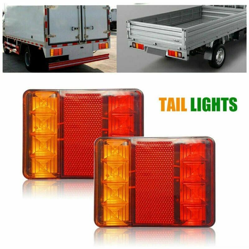 2 Pcs 8 LED Trailer Tail Lights — view 2