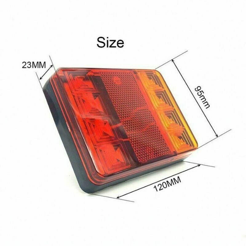 2 Pcs 8 LED Trailer Tail Lights — view 3