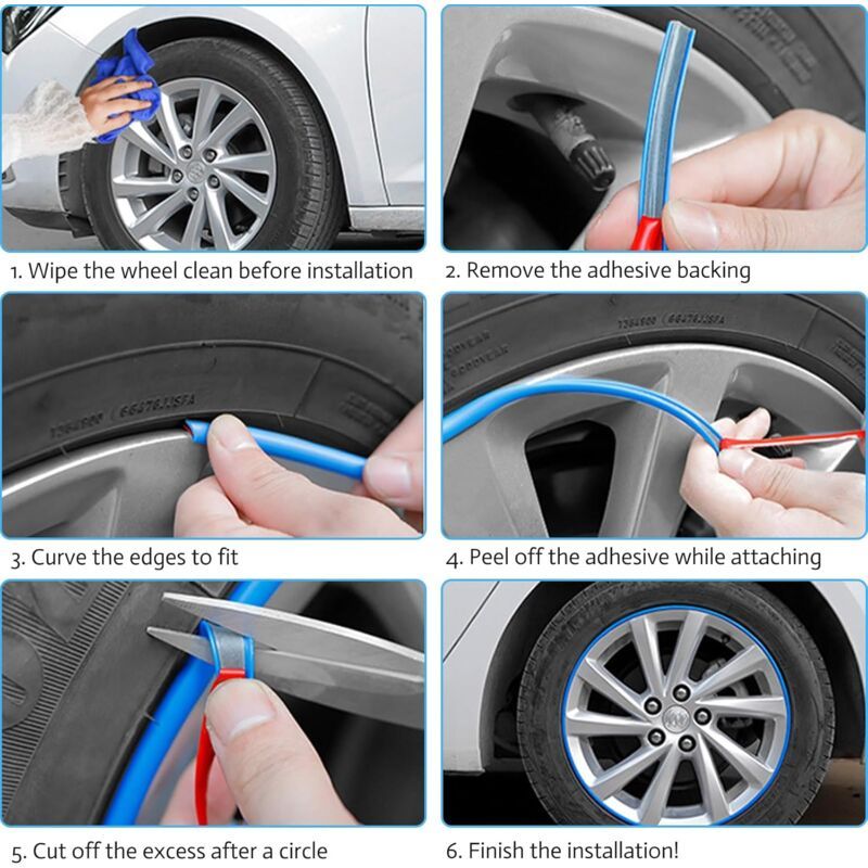 Car Rim Protection Strip Adhesive Wheel Protector — view 3