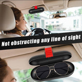 Car sun visor glasses case black — view 5