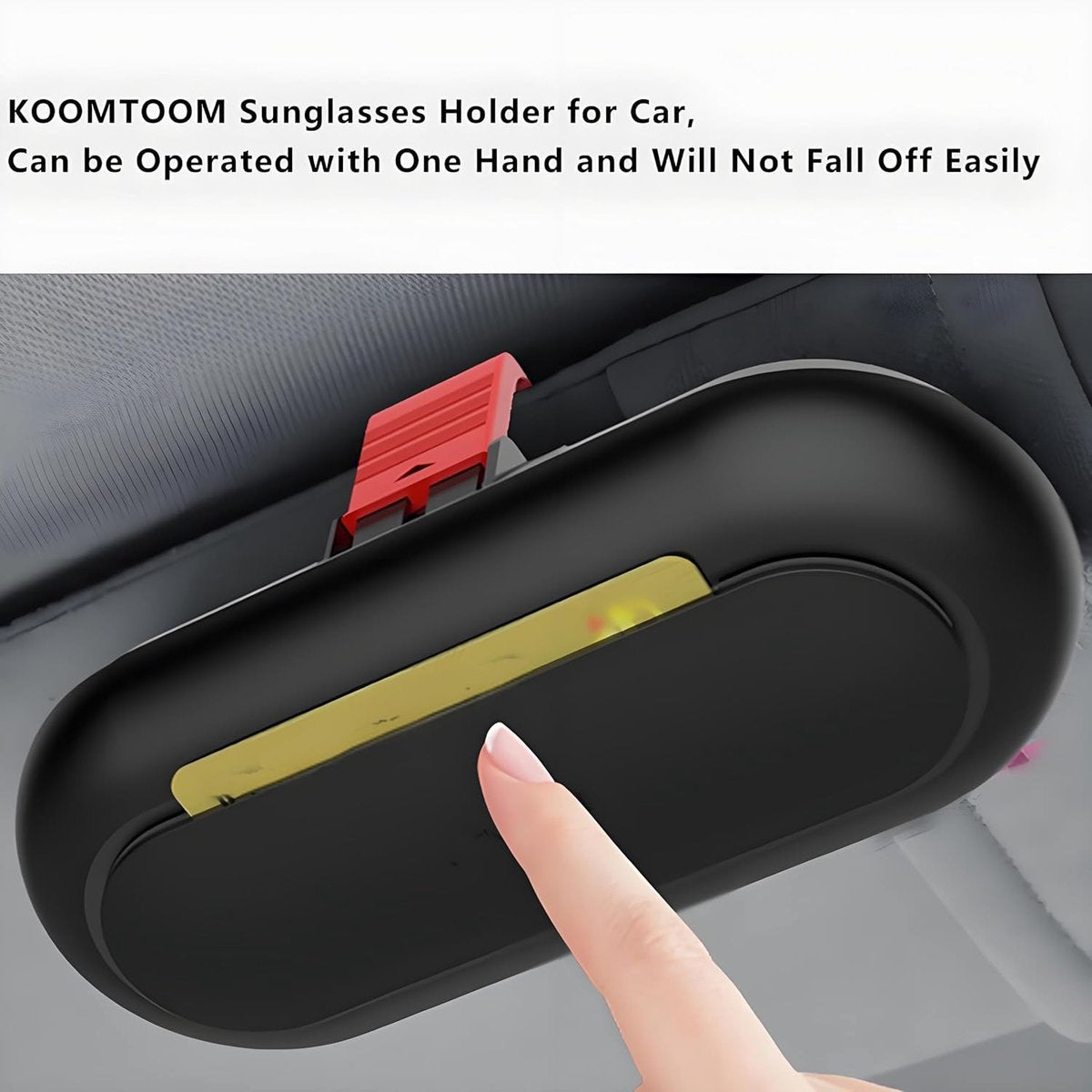 Car sun visor glasses case black — view 7