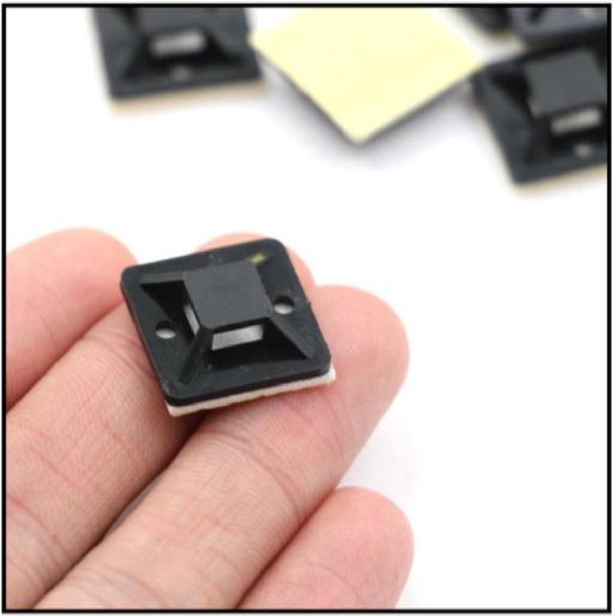 Self-adhesive cable tie saddle bases 50 pack — view 3