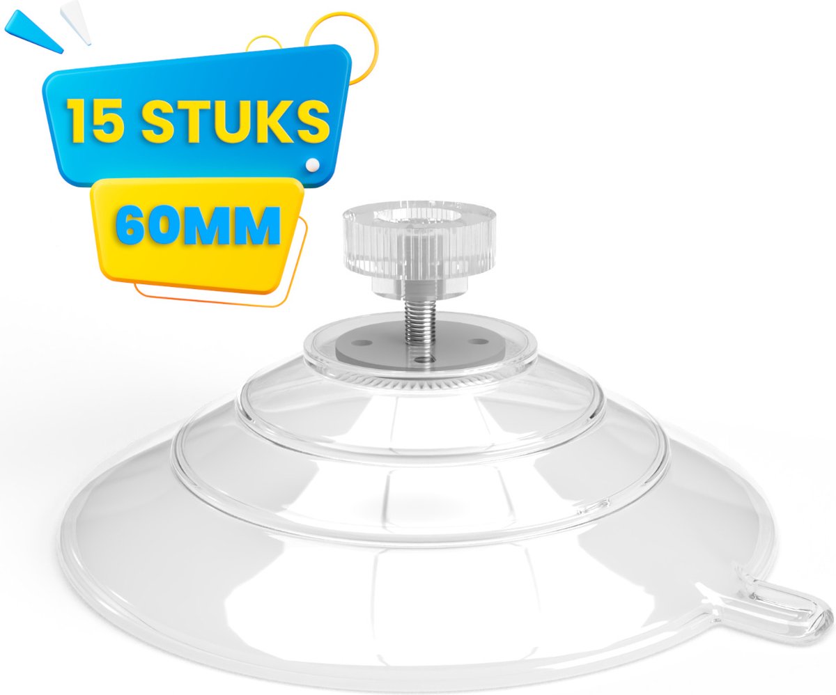 Threaded suction cups with hook 15 pack — view 2