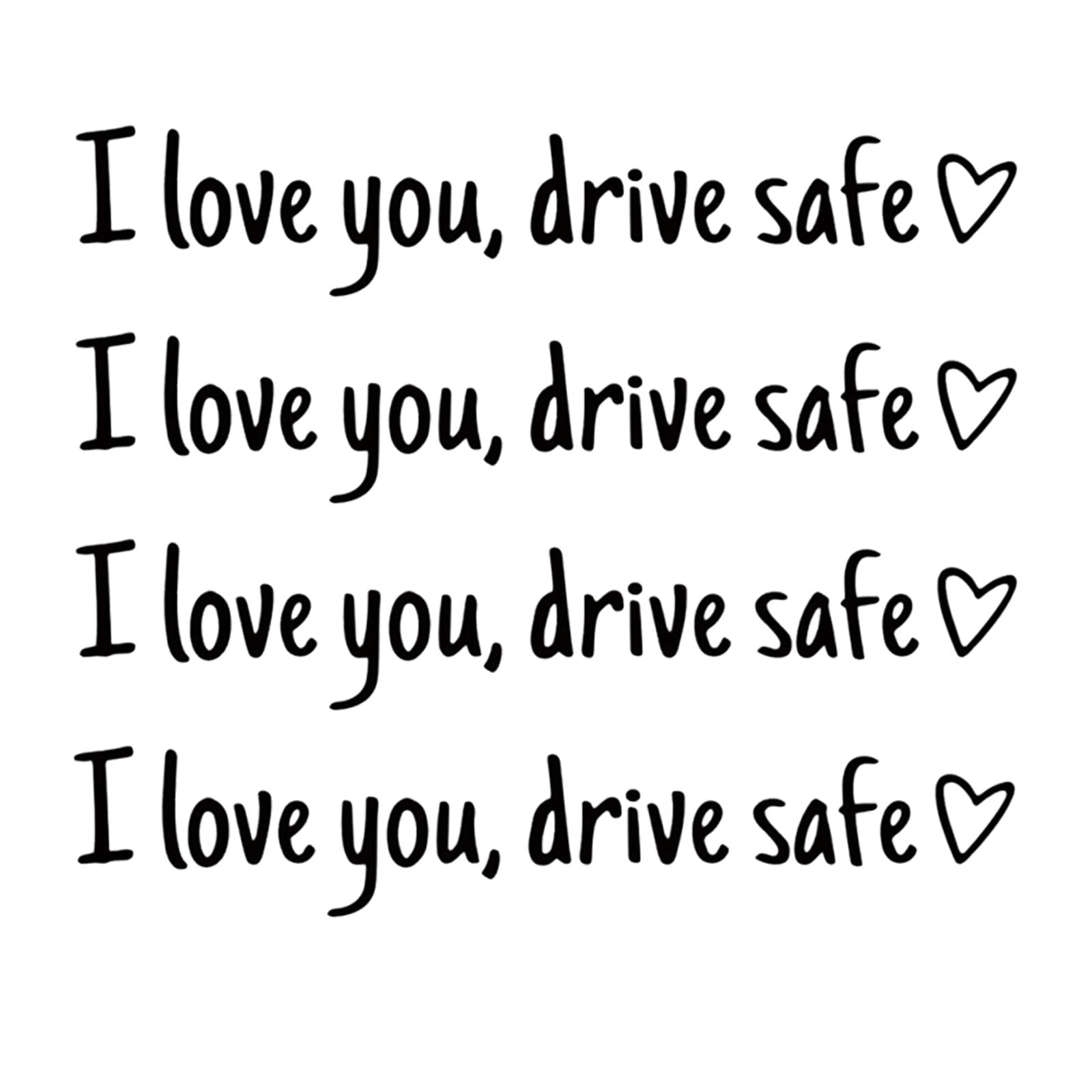 4Pcs I Love You Driving Safe — view 3
