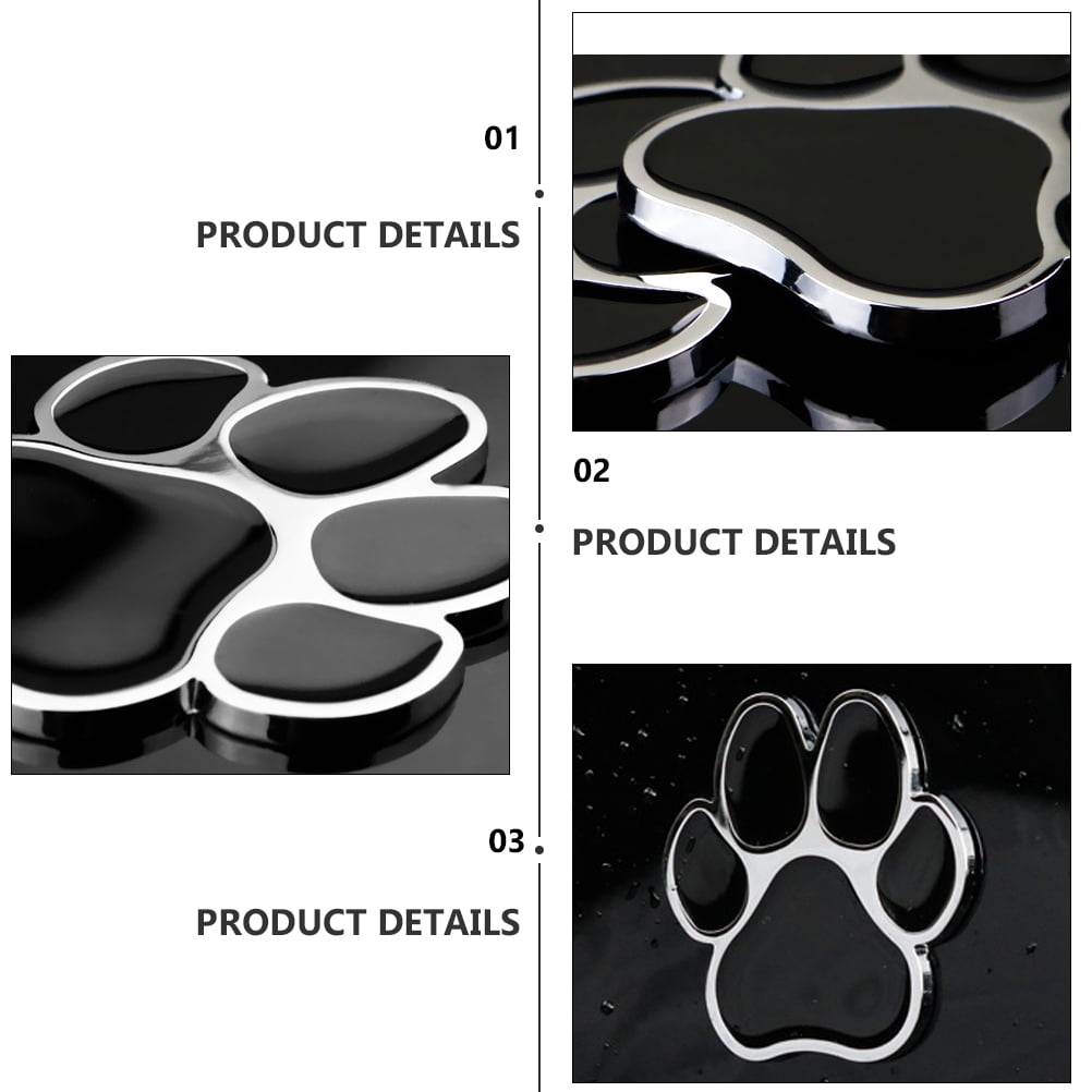 4pcs Decorative Car Sticker Metal Dog — view 6