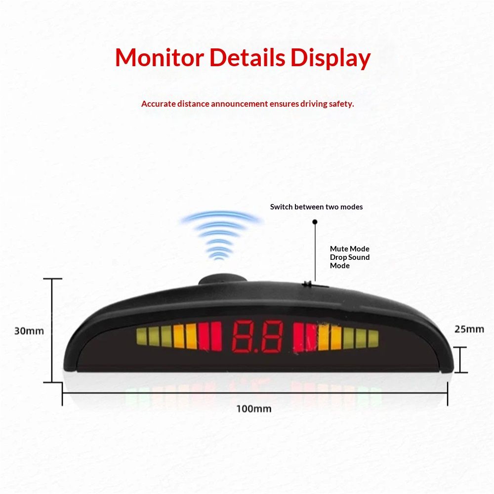 Car Reverse Parking Radar System with 8 — view 4