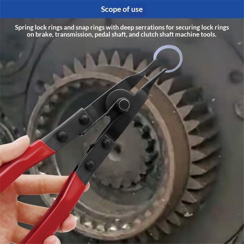 Angle tip lock ring pliers — view 5