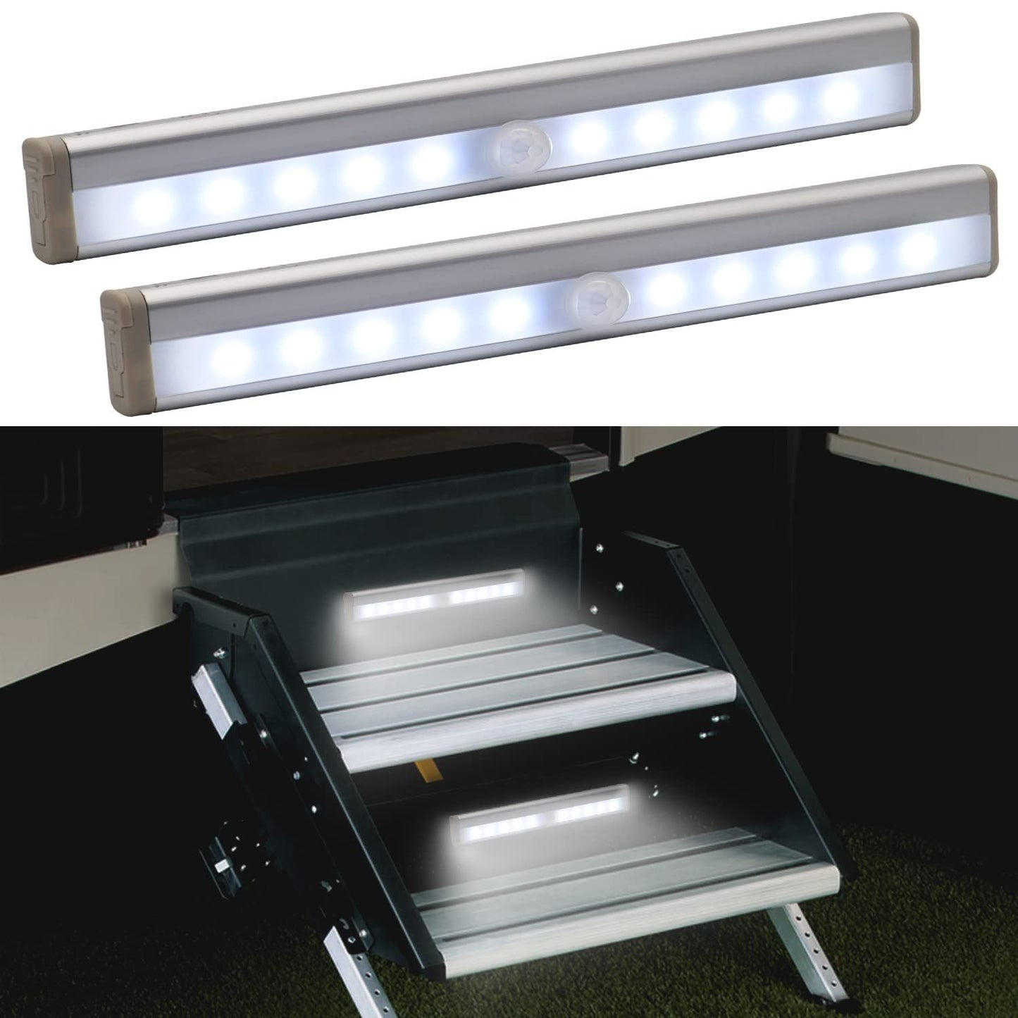 2-pack motion activated RV step light strip — view 2